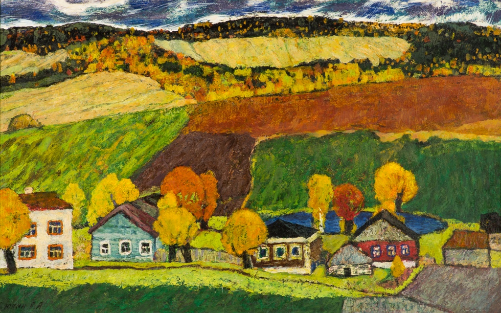 Collective farm fields.