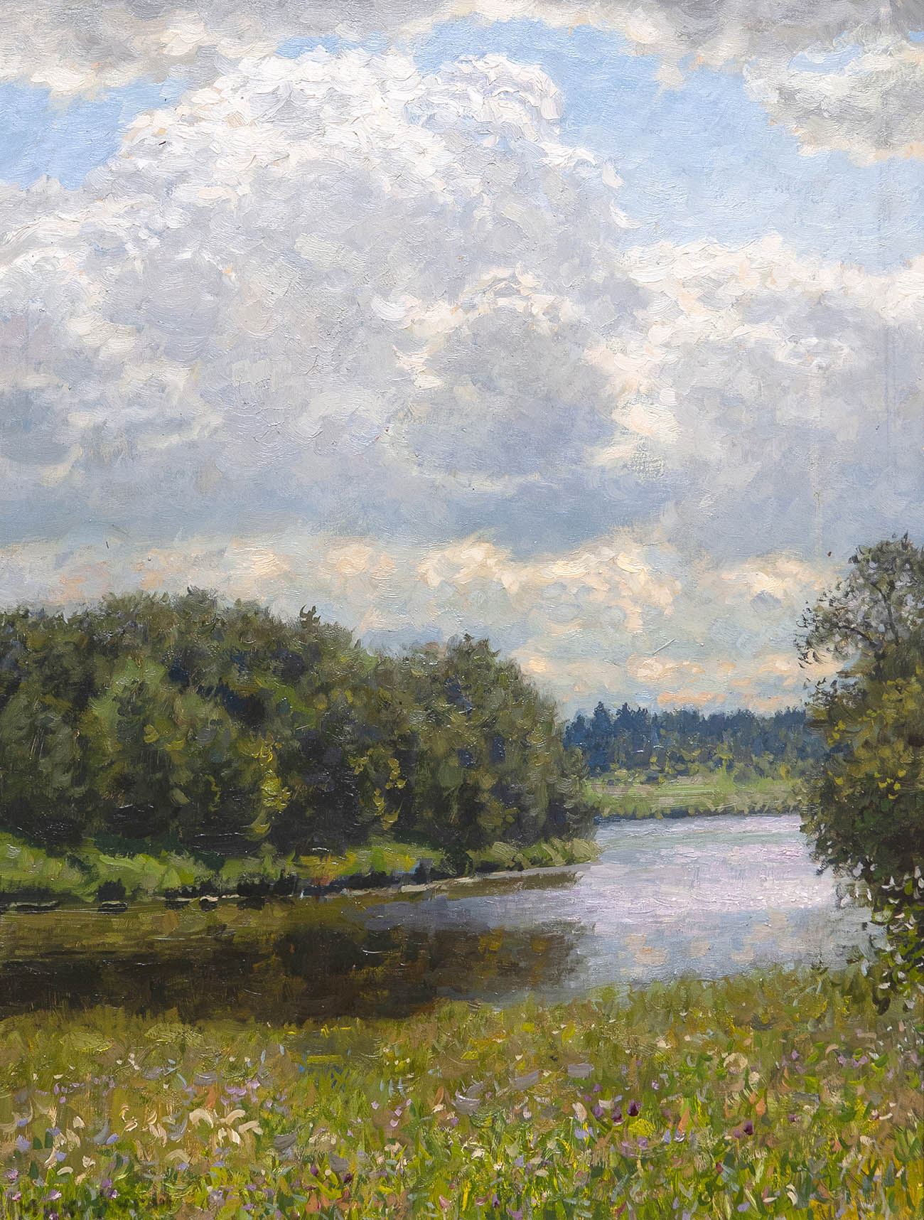 Картина Кугач М.Ю. Над рекой. 2006 г. Оргалит, масло.