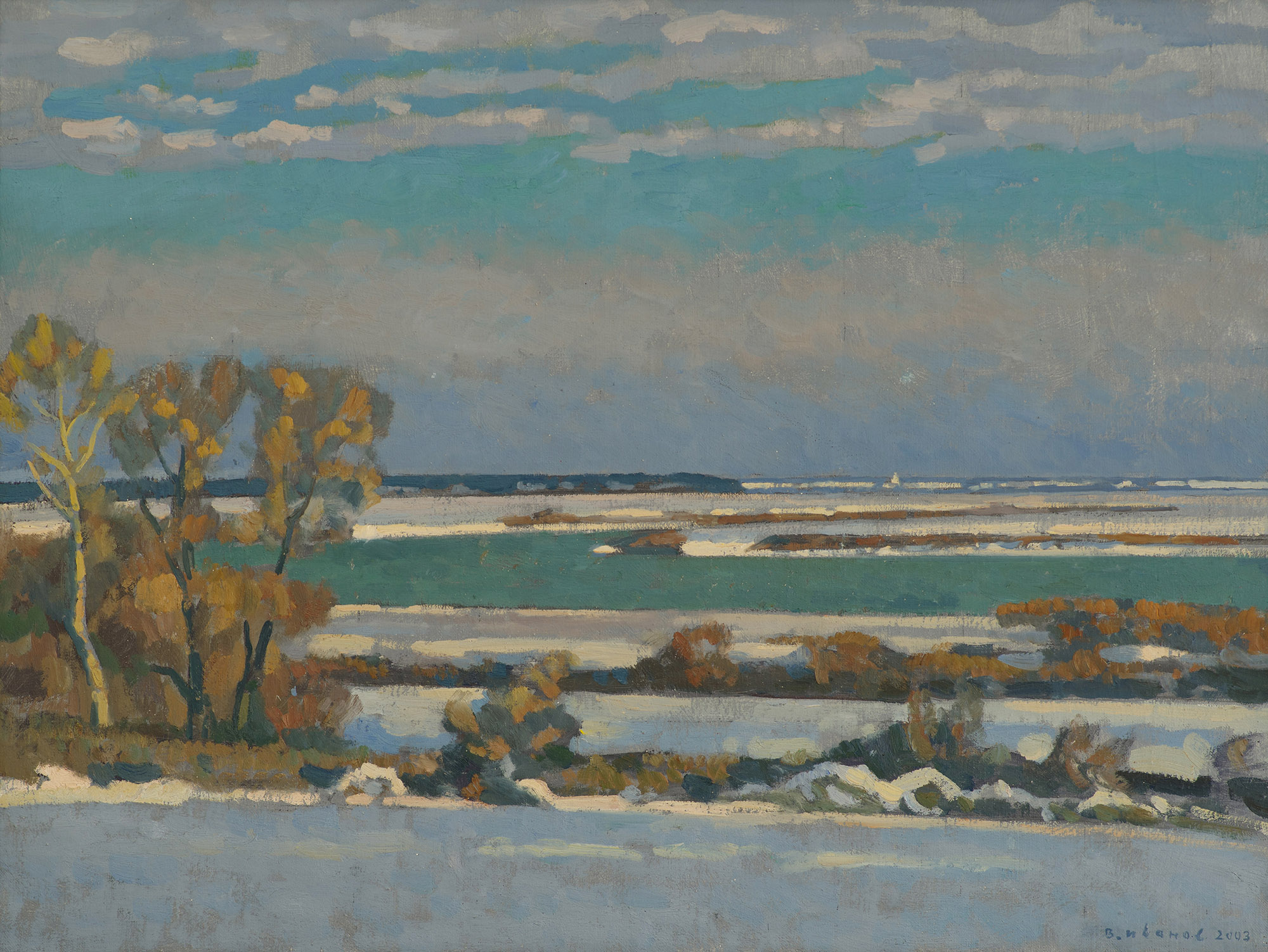 Картина Иванов В.И. Разлив. 2003 г. Холст, масло.