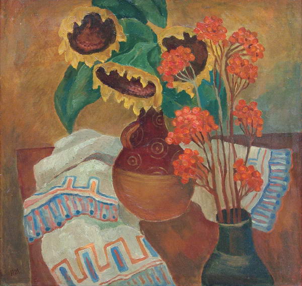 Картина Модоров Н.Н. Подсолнухи. 1984 г. Холст, масло.