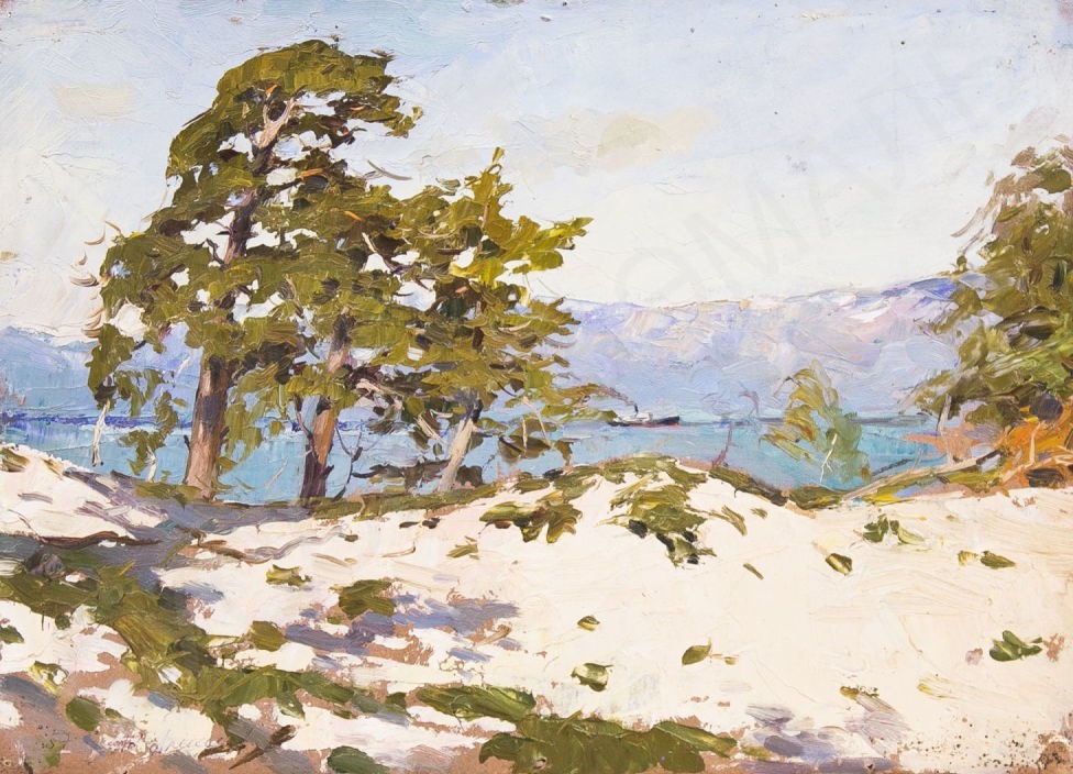 Картина Алексеев А.Е. Байкал.  Картон, масло.