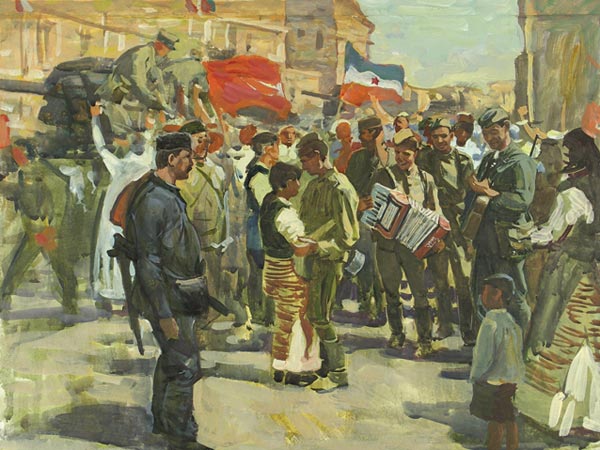 Картина Самсонов М.И. Освобождение. 1968 г. Картон,масло