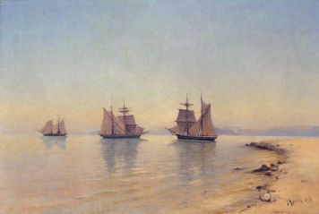 Картина Алисов М.А. Морской пейзаж. 1918 г. Холст, масло.