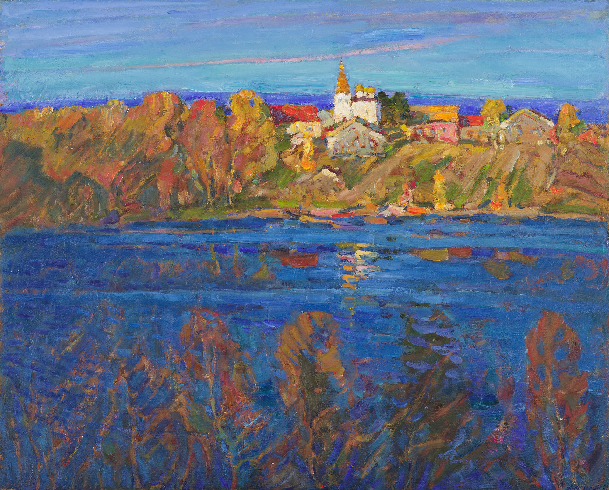 Картина Мокров Н.А. Осенний вечер. 1982 г. Холст, масло.