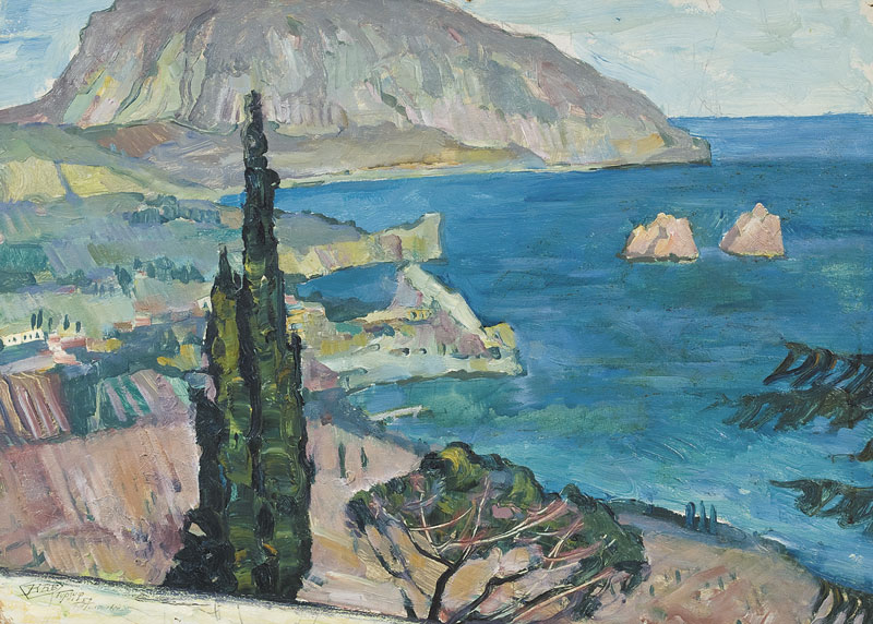 Картина Вышлов В.В. Медведь-гора. 1959 г. Картон, масло.