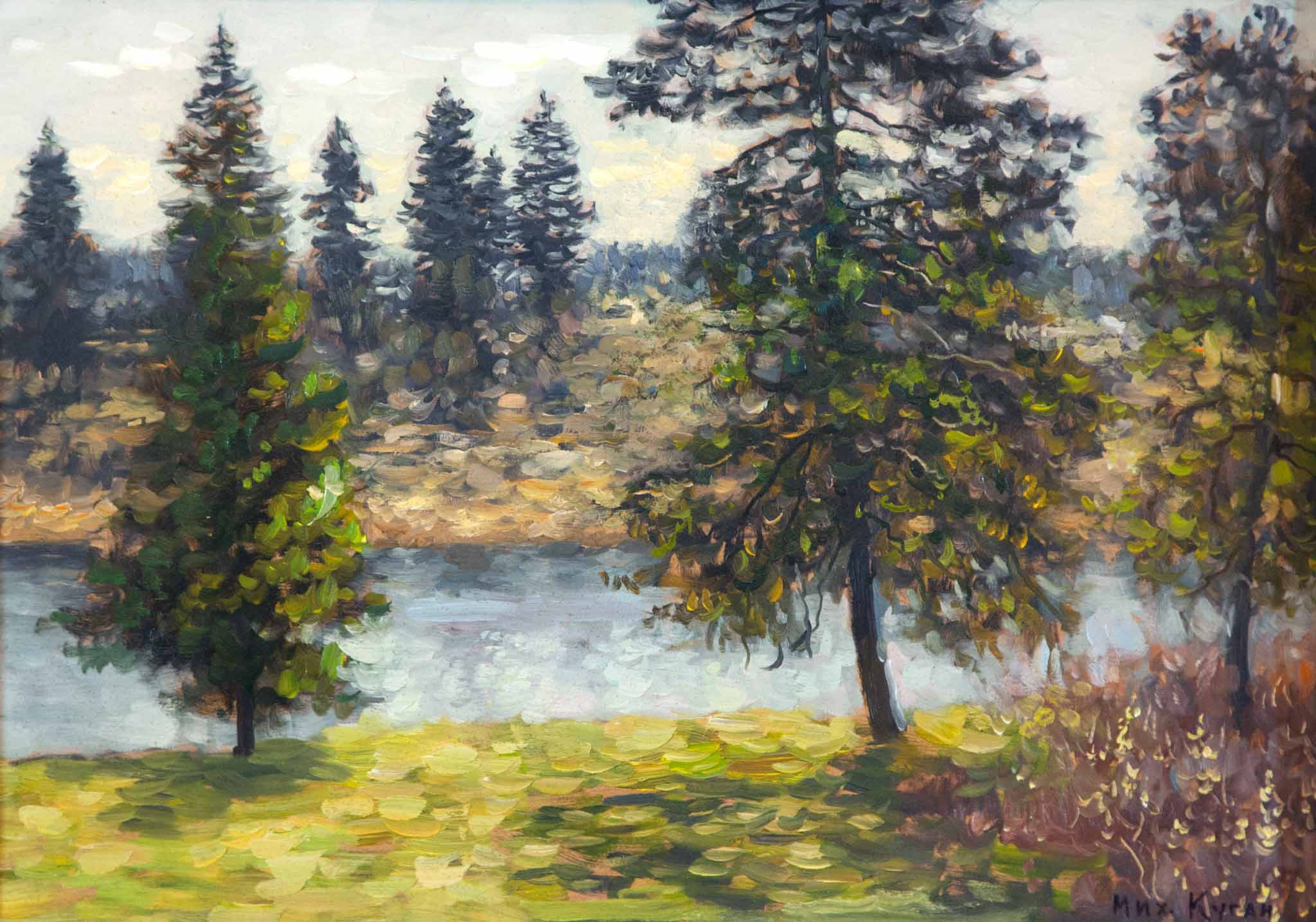 Картина Кугач М.Ю. Солнечное утро. 2015 г. Картон, масло.