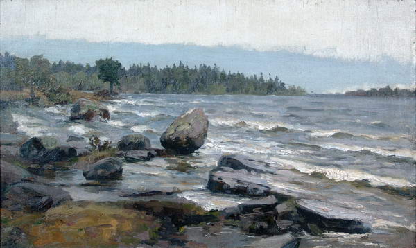 On the shore of the Gulf of Finland.