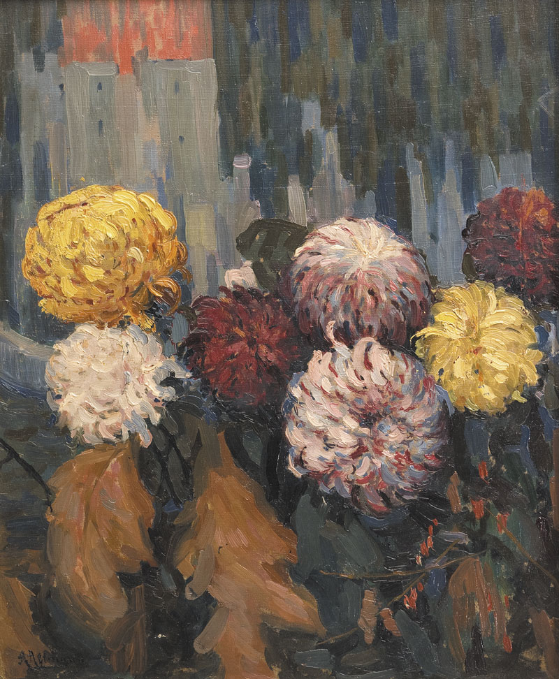 Chrysanthemums.