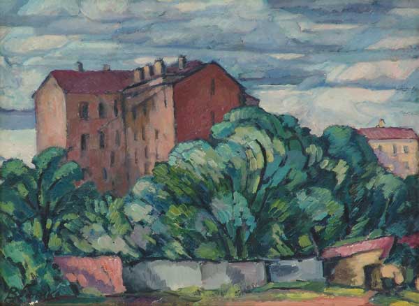 Картина Глинка В.Н. Хмурый день. 1921 г. Картон, масло.