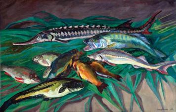 Still life. Caspian fish.