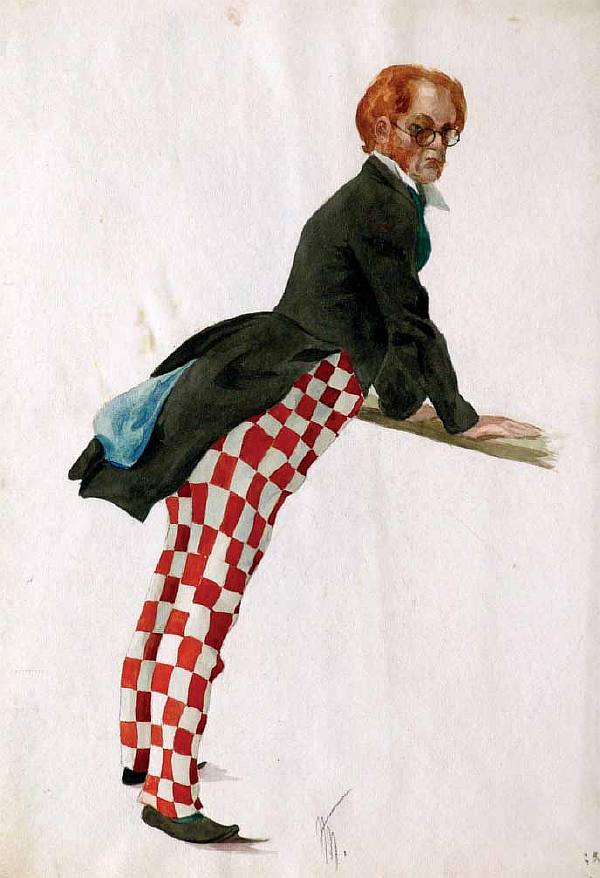Teacher. Illustration for M. Twain’s novel “Tom Sawyer.”