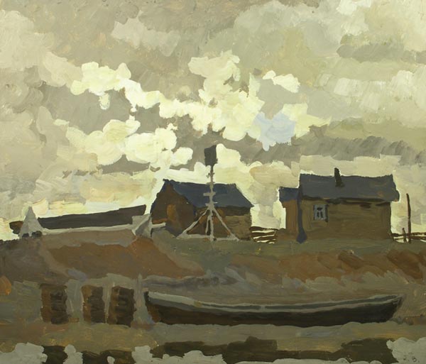Картина Комаров В.В. Азополье 1977 г. б.темпера
