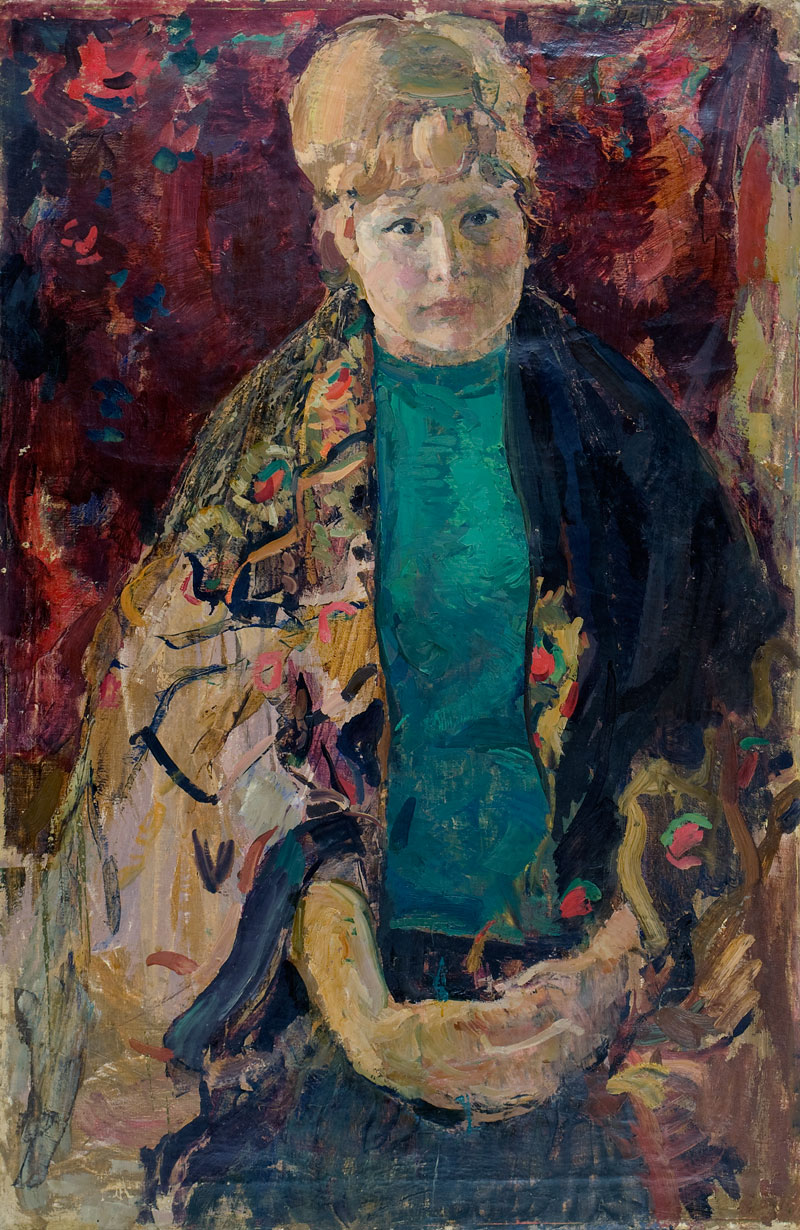 Картина Подображин Р.Н. Девушка с шалью. 1937 г. Холст, масло.
