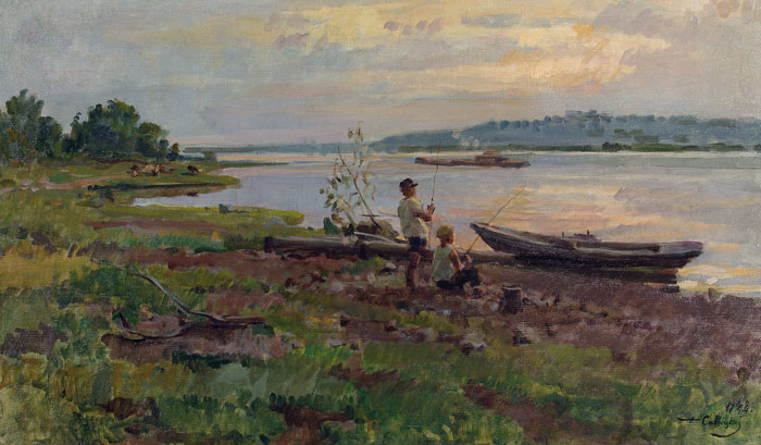 Вечер на Волге. Плес. Этюд.