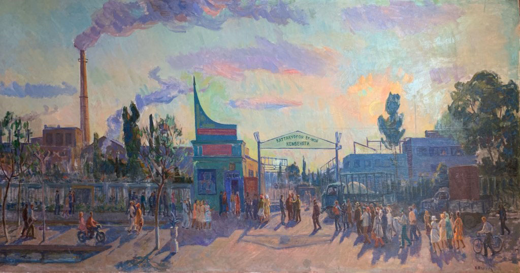 Картина Власова К.Ф. Утро комбината. 1972 г. Холст, масло.