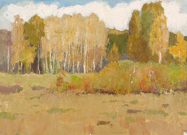 Картина Орлов В.С. Осень. 1965 г. Картон, масло.