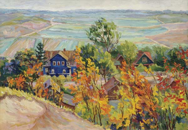 С-Петербург. Воронья гора. Синий домик.