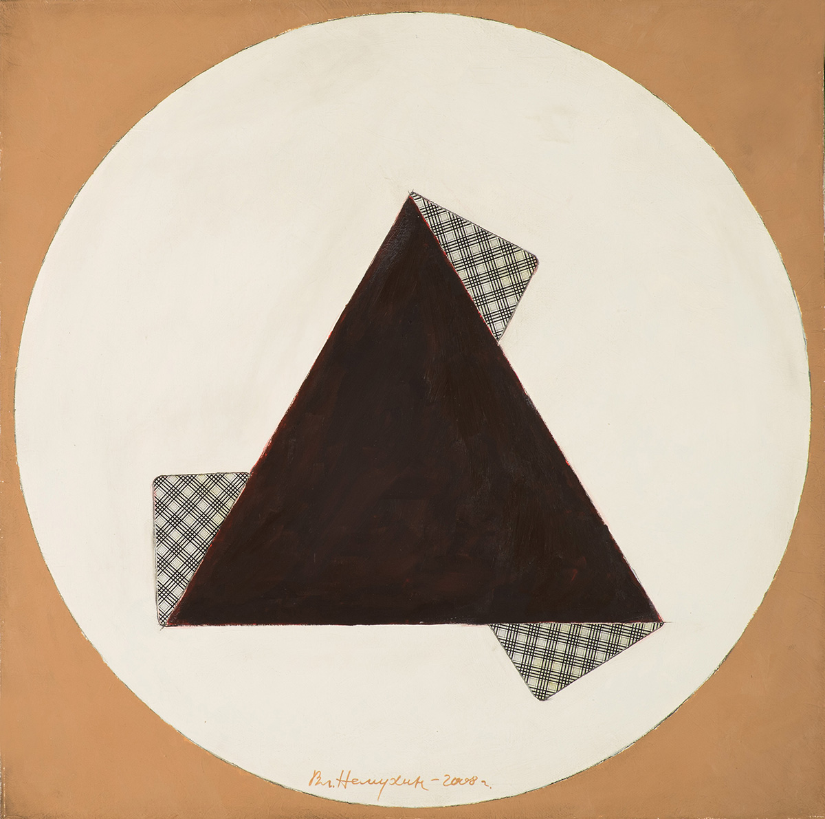 Triangle with cards.