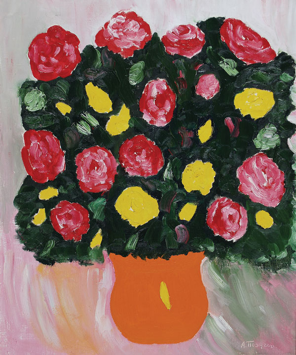 Картина Поздеев А.Г. Розы. 1971 г. Холст, масло.