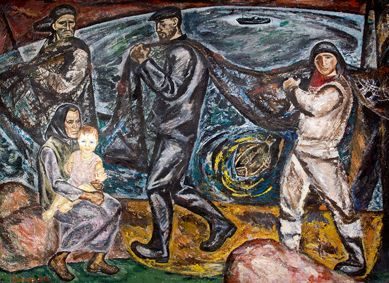 Картина Гольцов В.В. Рыбаки. 1965-1967 гг. Холст, масло.
