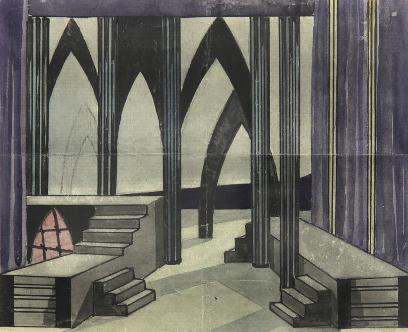 Set design for the play "Mary Stuart".