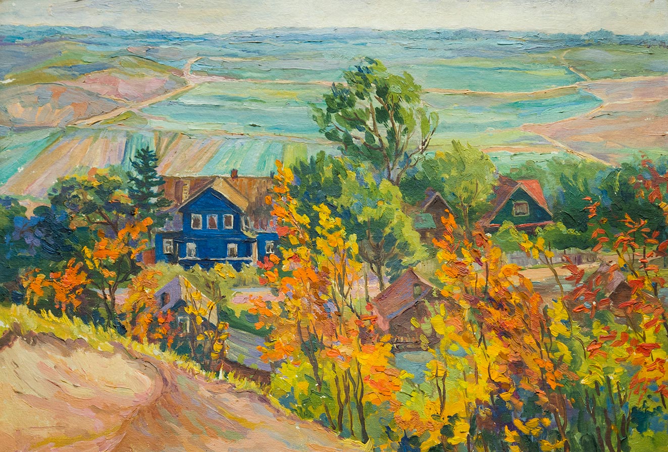 Санкт-Петербург. Воронья гора. Синий домик.