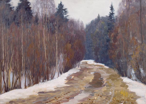 Картина Кугач М.Ю. Влажно.  Оргалит, масло.