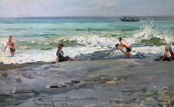 Картина Поляков В.И. У моря. Крым. 1951 г. Холст, масло.