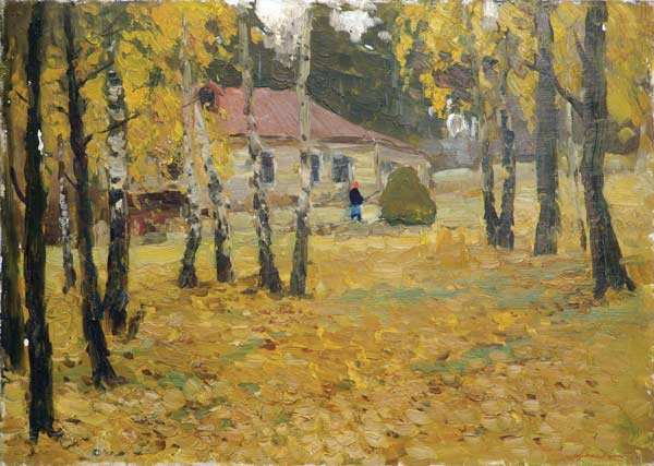 Картина Максютов Р.Г. Октябрь. 1960 г. Картон, масло.