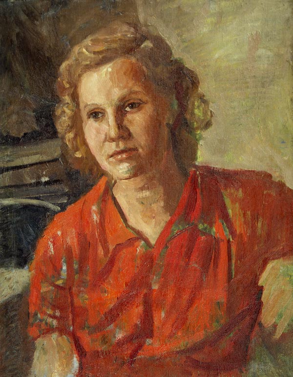 Женщина в красном.