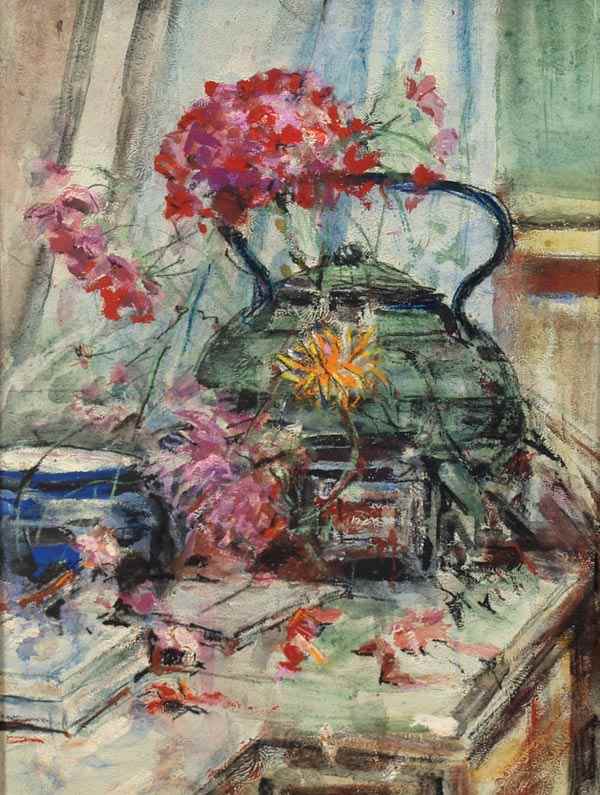 Still life with geranium.
