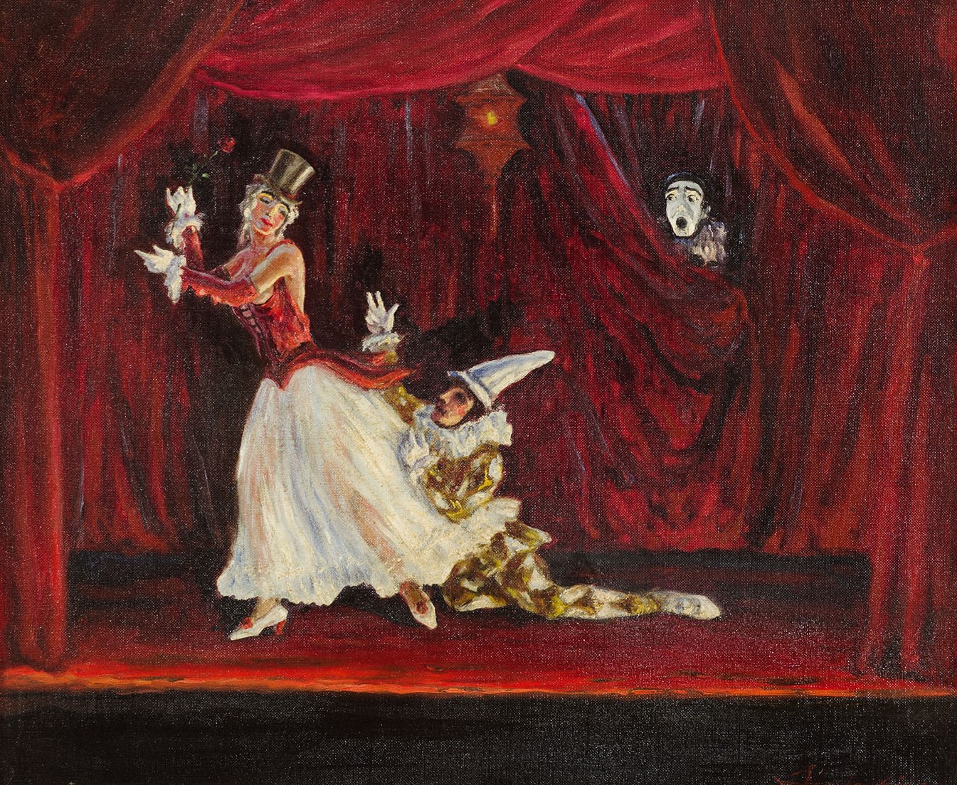 Картина Судейкин С.Ю. На сцене. 1920-1930-е гг. Холст, масло.