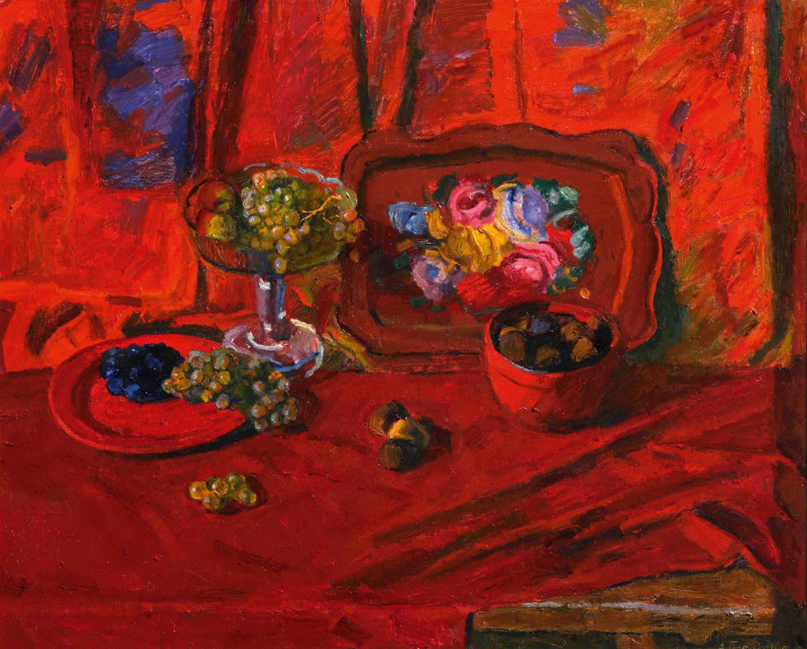 Картина Папикян А.С. Красный натюрморт. 1994 г. Холст, масло.