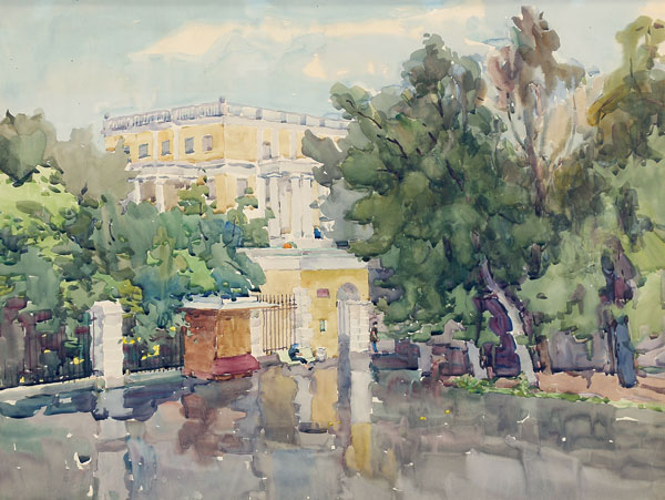 Картина Ефимов А.А. Кронштадт. 1940-1950-е гг. Бумага, акварель.