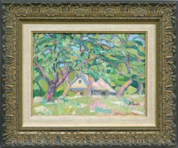 Картина Глинка В.Н. Солнечное утро. 1914 г. Фанера, масло.