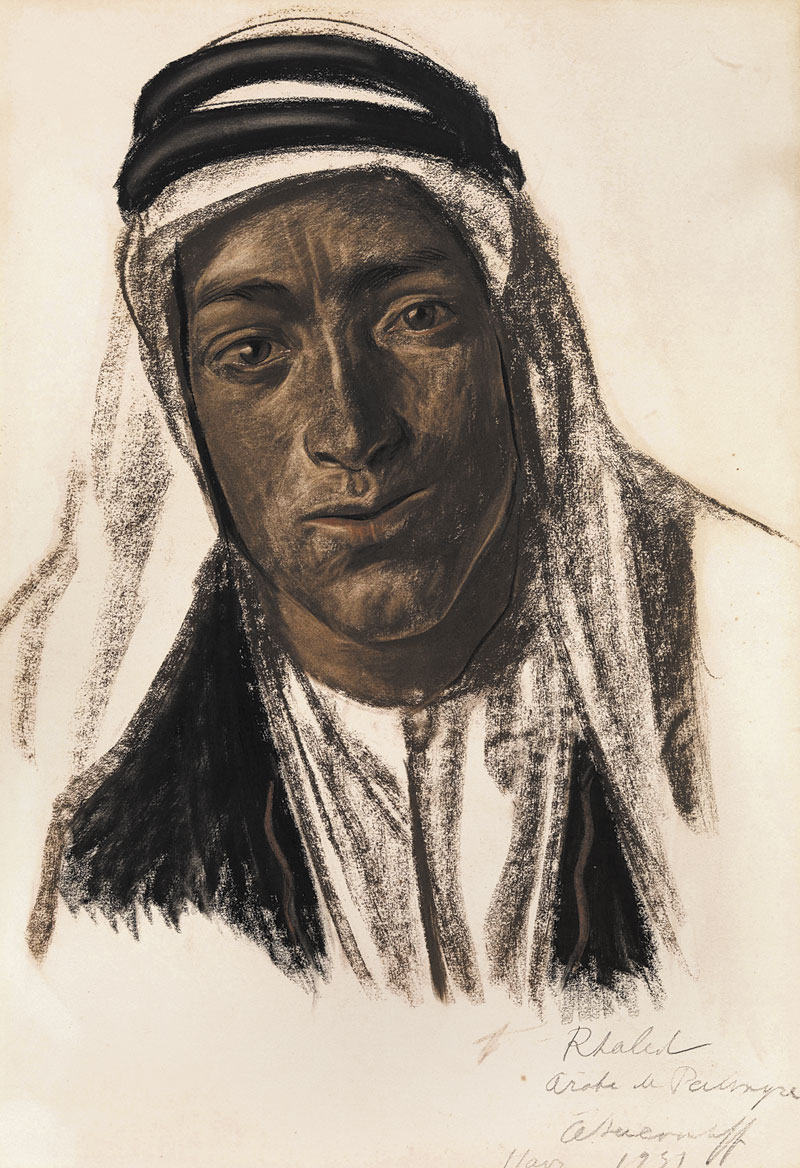 Картина Яковлев А.Е. Араб из Пальмиры. 1931 г. Бумага, уголь, пастель.