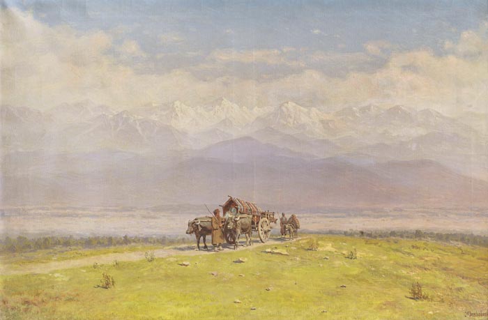 Картина Занковский И.Н. Кахетия. Алазанская долина. Конец XIX - начало ХХ века. Холст, масло.
