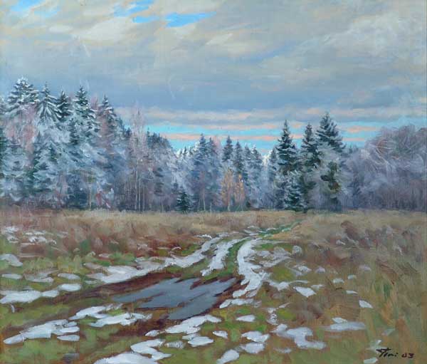 Картина Чайников Г.Л. Первые заморозки. 2003 г. Холст, масло.