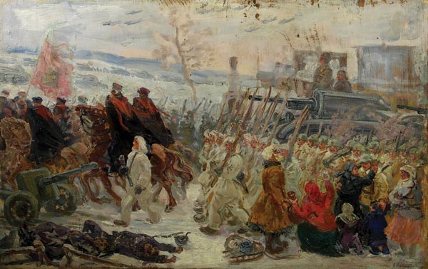 Advance of Soviet troops.