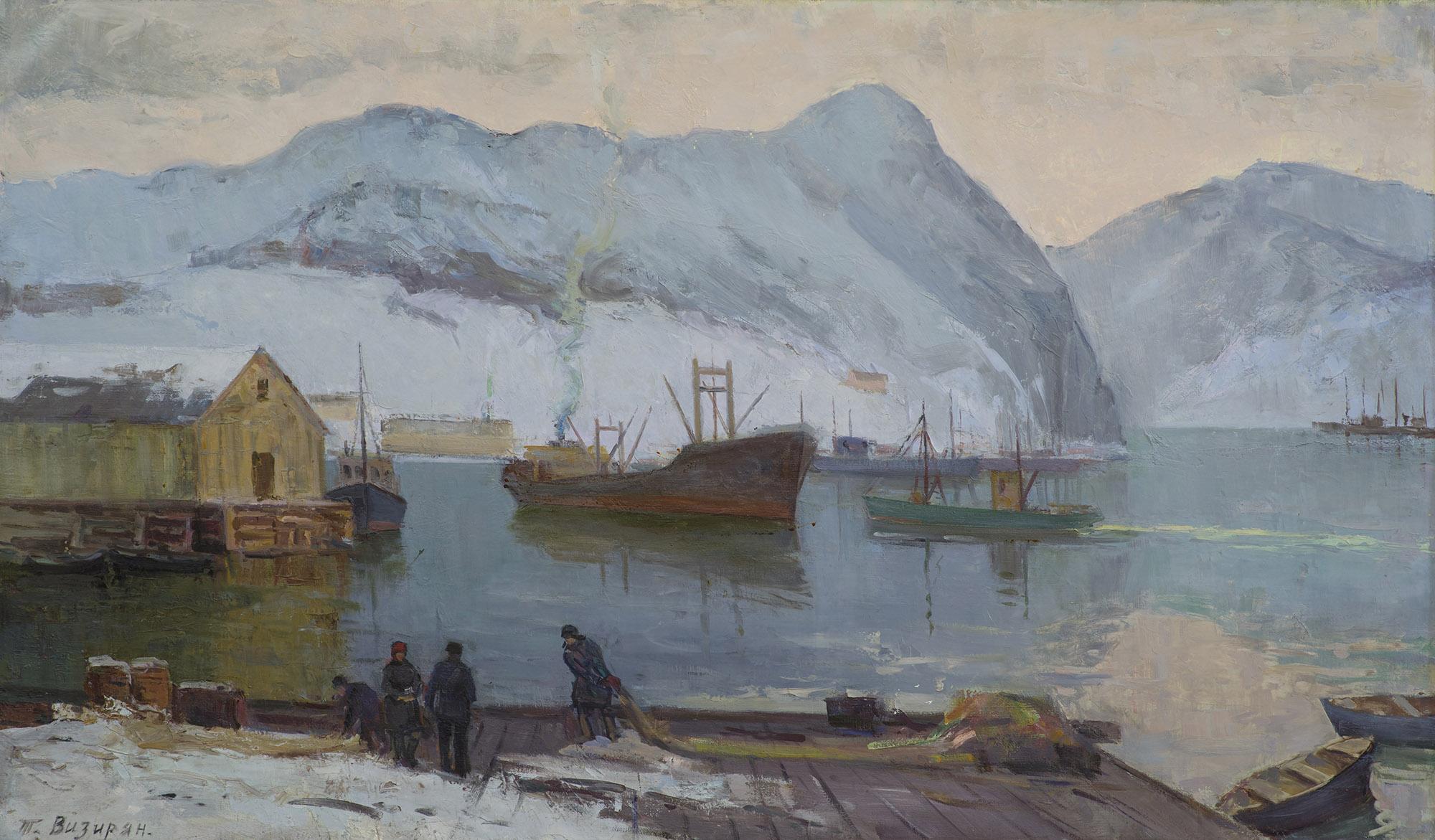 Картина Визирян Т.В. Весна на севере.  Холст, масло.