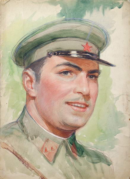 Portrait of a Red Army soldier.