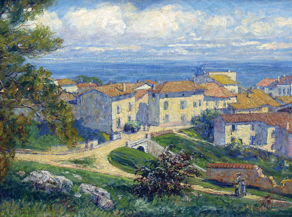 Картина Павио Л. Южный город. Первая треть ХХ в. Холст, масло.