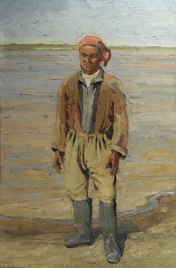 Картина Гиппиус Т.А. Портрет в полный рост.  Холст, масло.