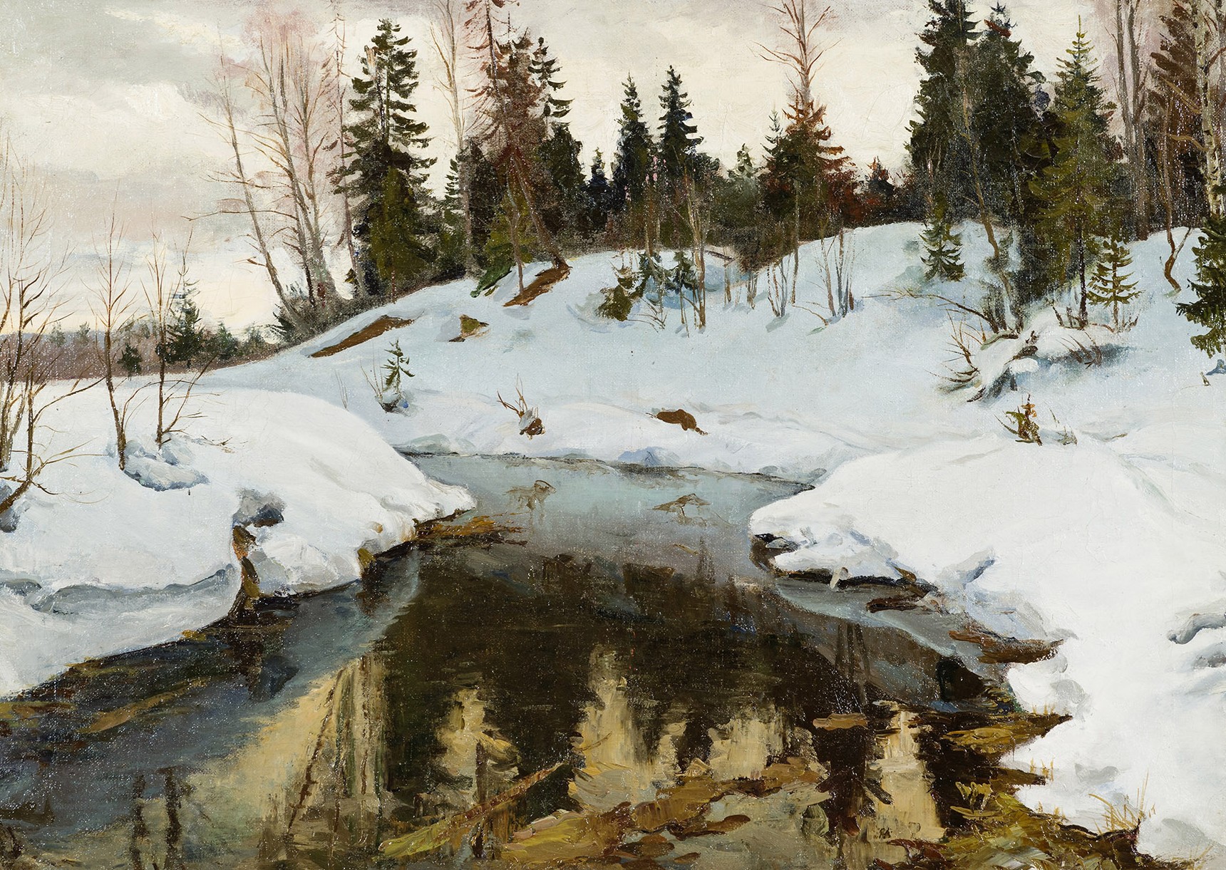 Картина Сергеев Н.С. Воря весной. 1960-е гг.	 Холст, масло.