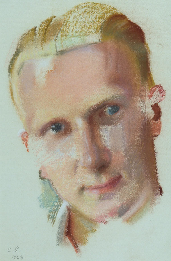 Картина Сомов К.А. Портрет Эмиля Нольде. 1928 г. Бумага, пастель.