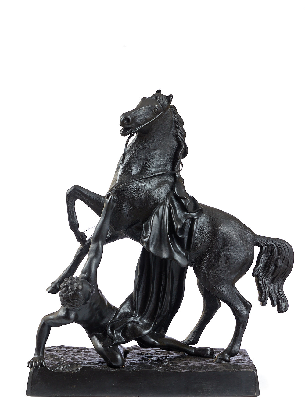 A horse with a fallen rider.