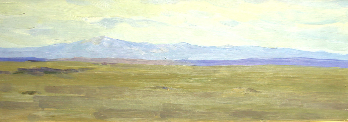 Картина Чуйков С.А. Голубые горы. 1960 г. Картон, масло.