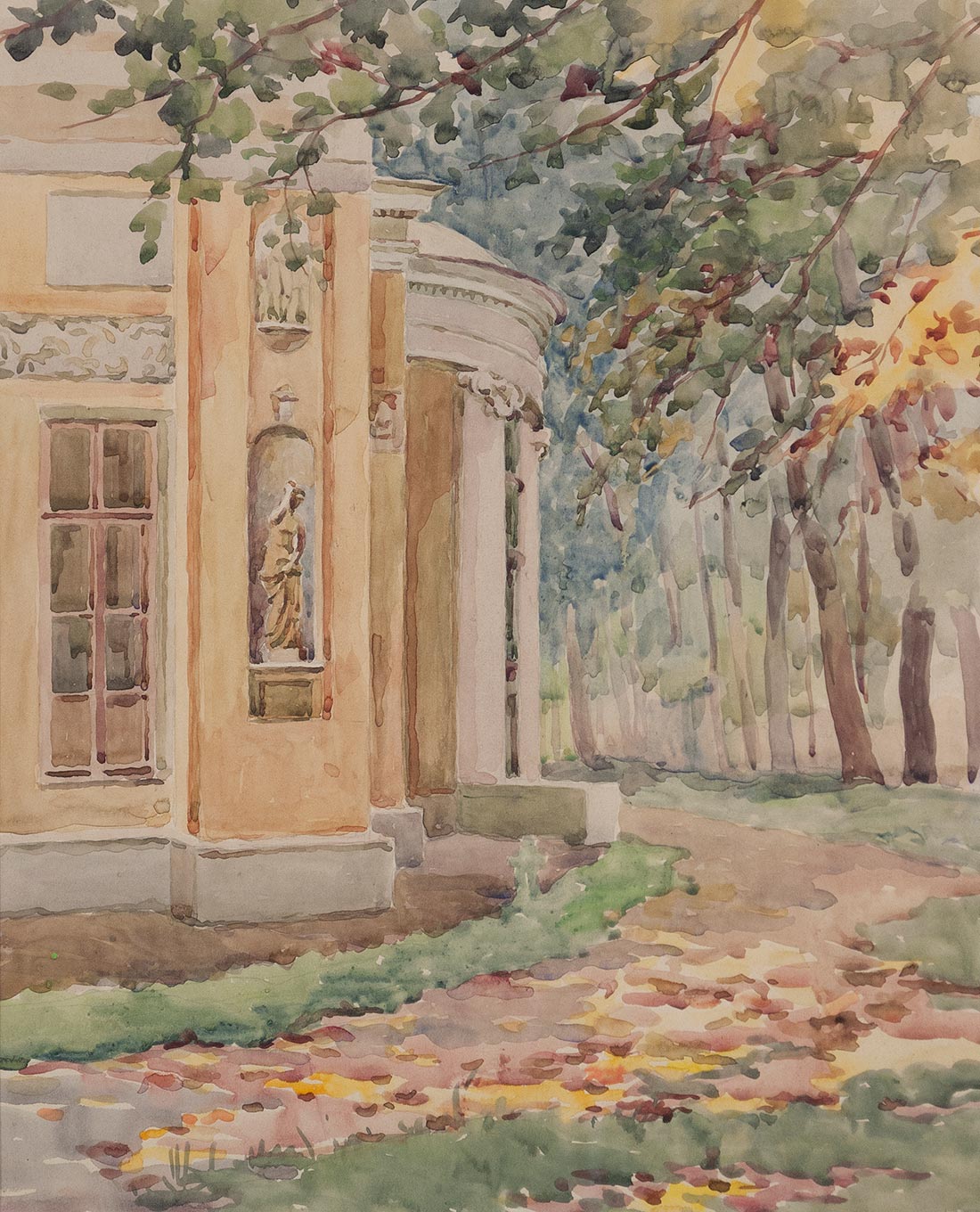 Картина Ромодановская А.А. Останкино. 1960-е гг. Бумага, акварель.
