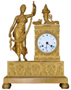 Mantel clock "Allegorical composition symbolizing fertility."