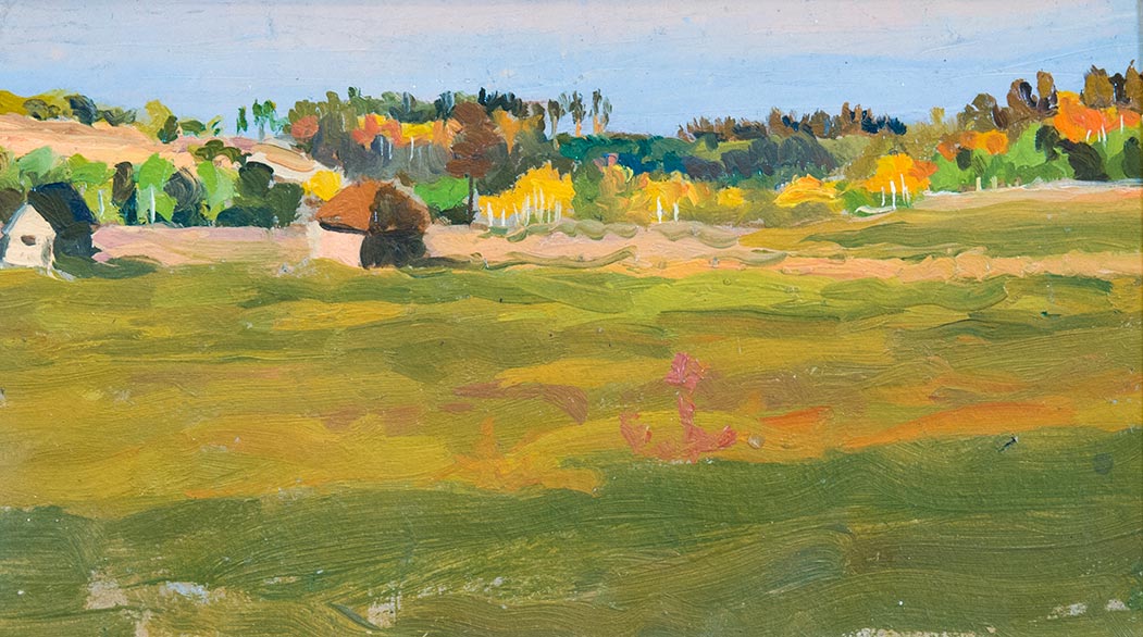 Картина Стожаров В.Ф. Осень. 1946 г. Картон, масло.